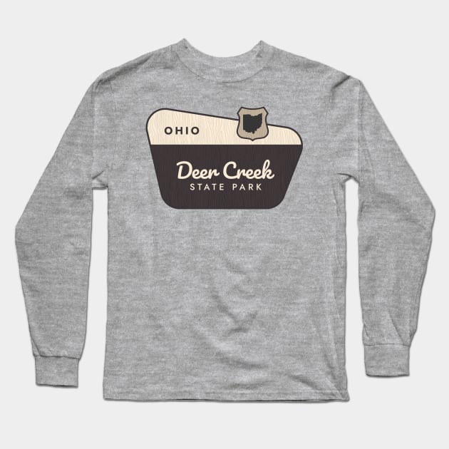 Deer Creek State Park Ohio Welcome Sign Long Sleeve T-Shirt by Go With Tammy